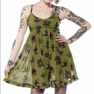 Sourpuss Hearts and Roses Dolly Dress